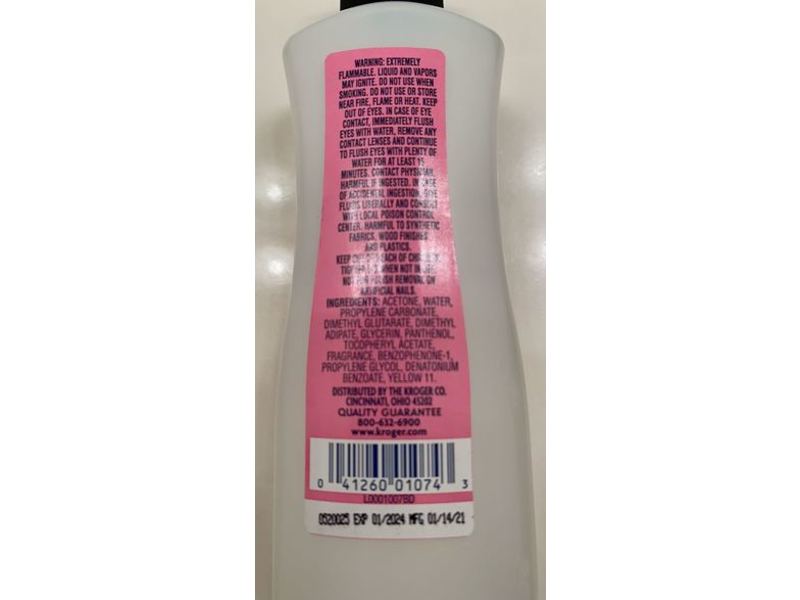 Kroger Nail Polish Remover, Regular, 6 fl oz/177 mL