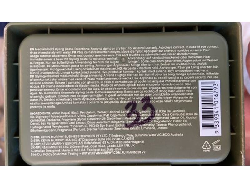 Kevin.Murphy Free Hold Styling Paste, Medium Hold, 3.5 oz/100 g