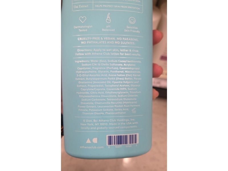 Athena Club Skin Relenishing Body Wash, Sea Splash, 18 fl oz/532 mL