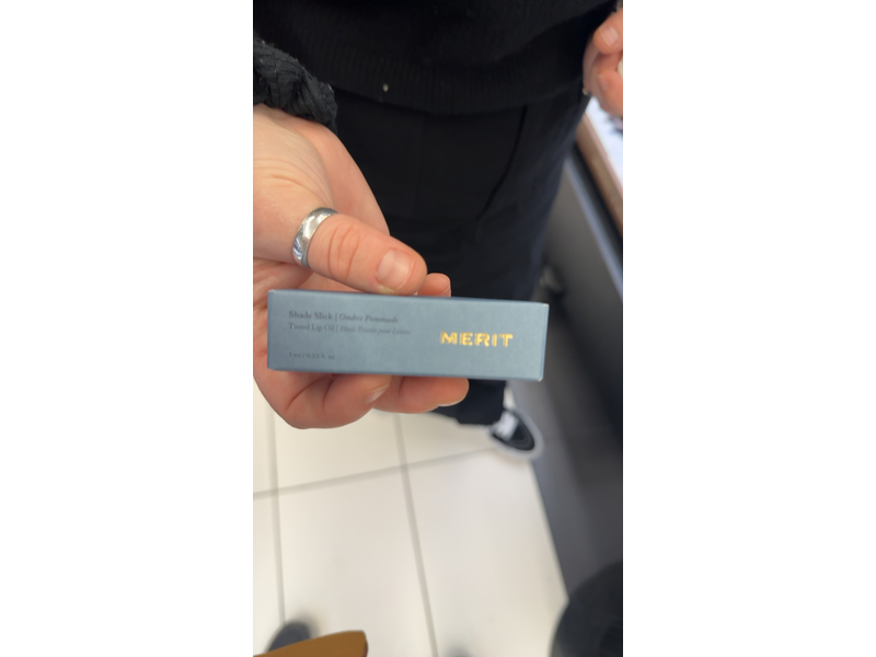 Merit Shade Slick Tinted Lip Oil, Pink Beet, 0.23 fl oz / 7 mL