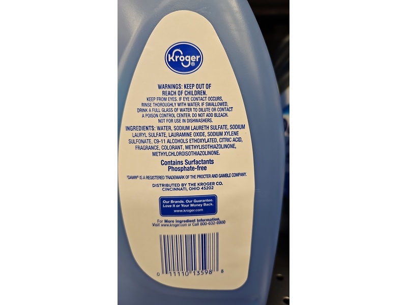 Kroger Ultra Concentrated Dish Soap, Clean Scent, 75 fl oz/2.2 L