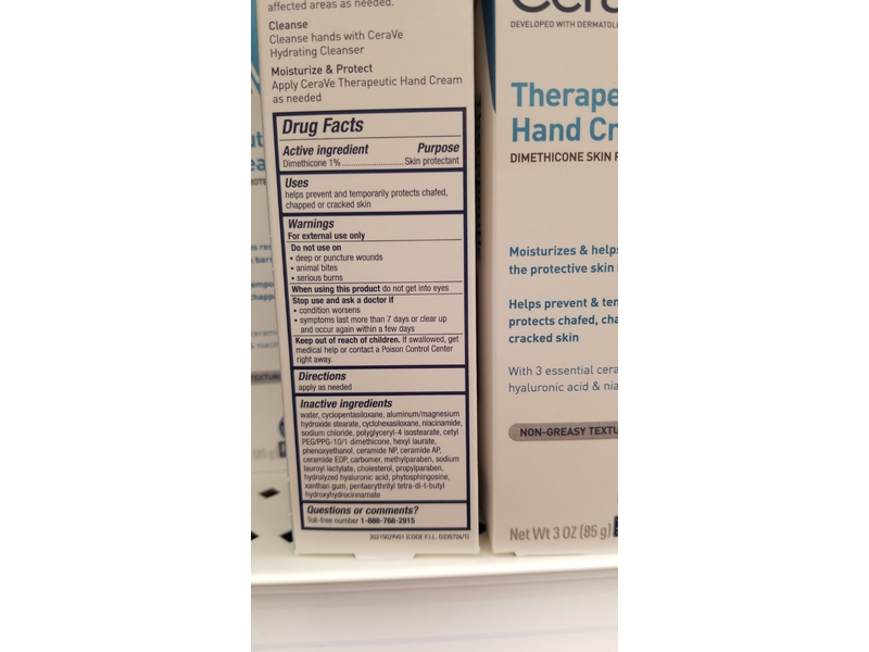 CeraVe Therapeutic Hand Cream Skin Protectant