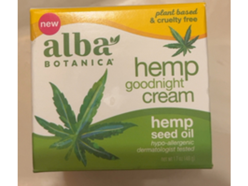 Alba Botanica Goodnight Cream, Hemp Seed Oil, 1.7 oz/48 g