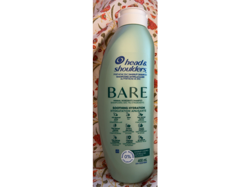 Head & Shoulders Bare Soothing Hydration Dandruff Shampoo, 13.5 fl oz/400 mL, Pack Of 2