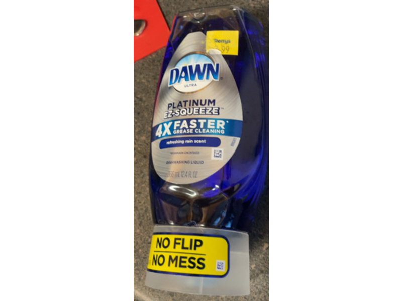 Dawn Platinum Ez-Squeeze Dishwashing Liquid, Refreshing Rain Scent,12.4 fl oz/366 mL