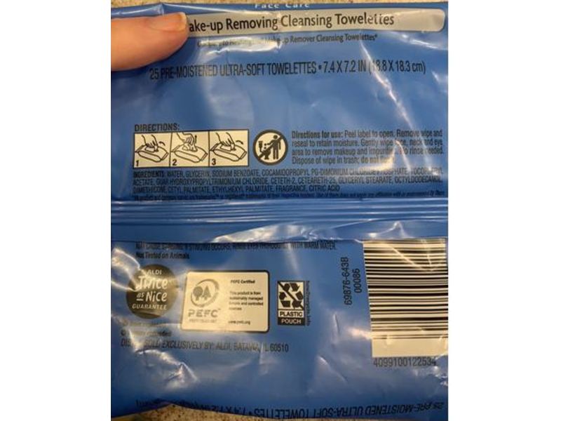 Lacura Make-Up Removing Cleansing Towelettes, 25 Count