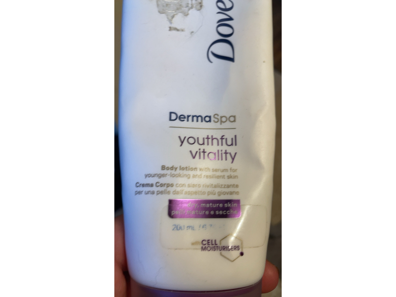 Dove Derma Spa Youthful Vitality Body Lotion, 6.7 fl oz/200 mL
