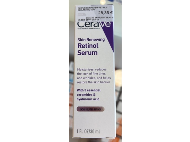 CeraVe Skin Renewing Retinol Serum, 1 fl oz /30 mL