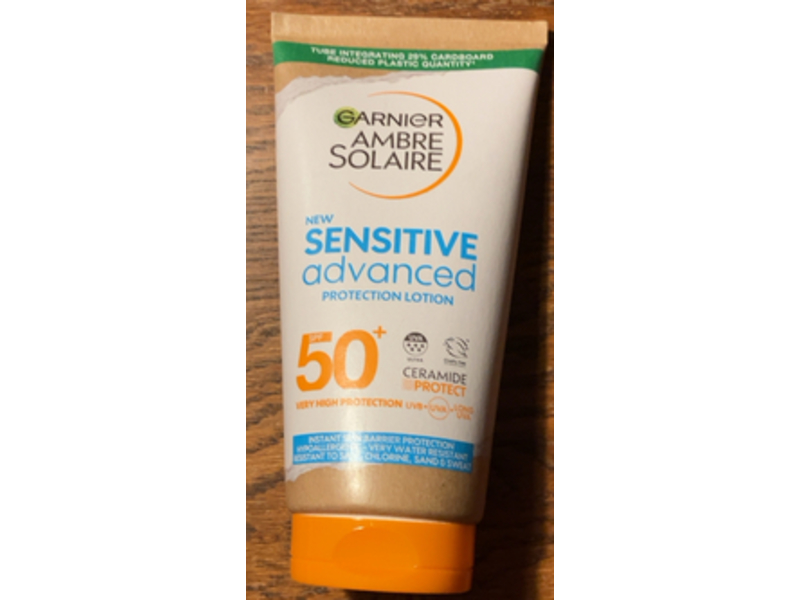 Garnier Ambre Solaire Sensitive Advanced Protection Lotion, SPF 50+, 175 mL
