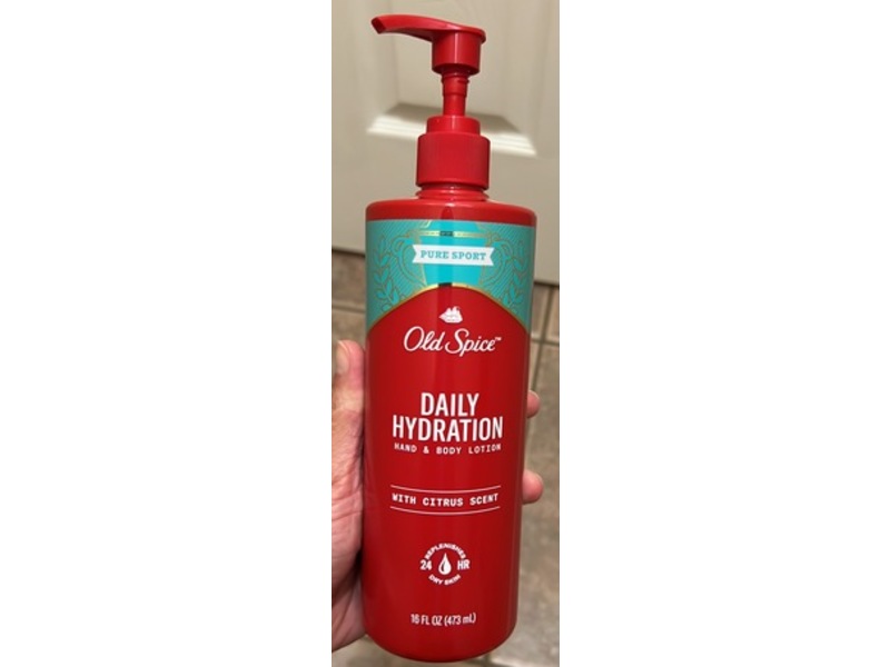 Old Spice Pure Sport Daily Hydration Hand & Body Lotion, Citrus Scent, 16 fl oz/473 mL, 4 Pack
