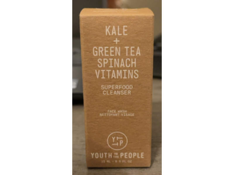 Youth To The People Superfood Cleanser Face Wash, Kale + Green Tea Spinach Vitamins, 0.5 fl oz/15 mL