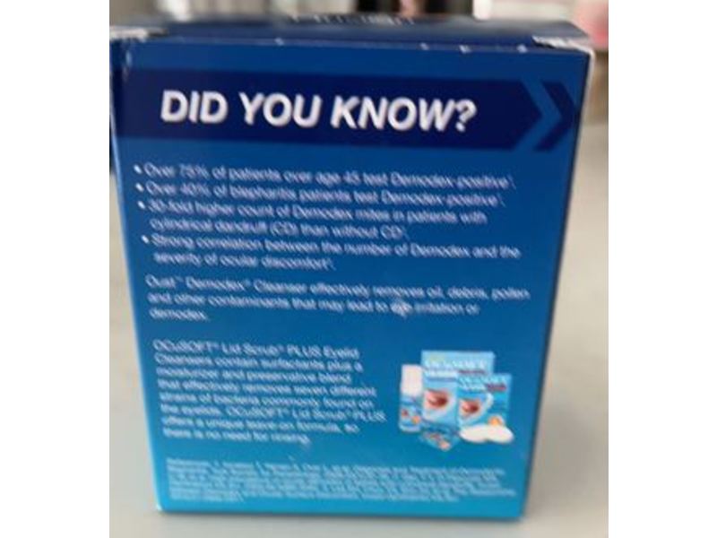 Ocusoft Oust Demodex Eyelid Cleanser Pads, 30 Count