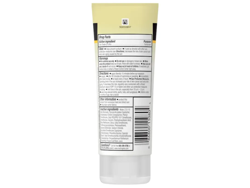 Neutrogena Sheer Zinc Mineral Sunscreen Lotion, SPF 50, 3.0 fl oz/88 mL, Pack Of 3