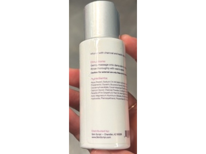 Skin Script Charcoal Clay Cleanser, 2 fl oz/60 mL