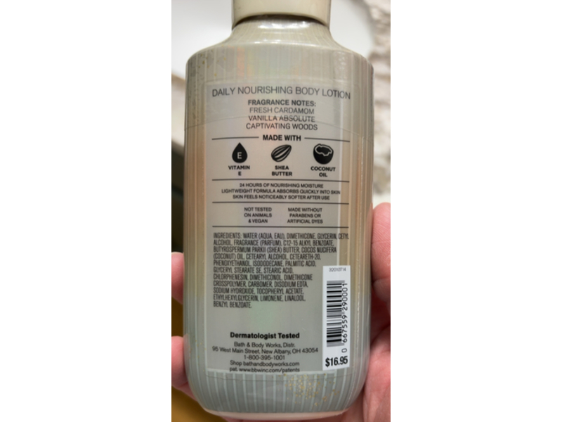 Bath & Body Works Vanilla Romance Daily Nourishing Body Lotion, Shea Butter + Coconut Oil, 8 oz/236 mL