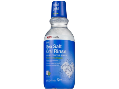 CVS Health Daily Sea Salt Oral Rinse, Artic Ocean, 16 fl oz/473 mL
