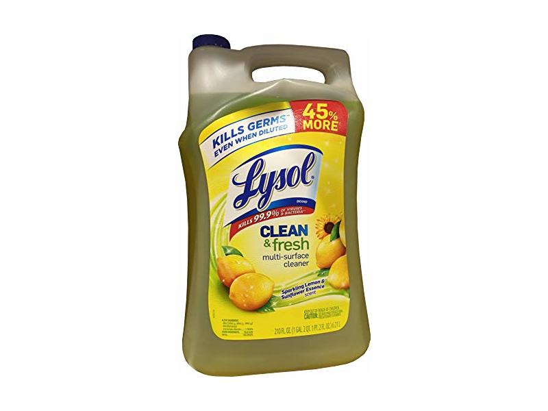 Lysol Clean & Fresh Multi Surface Cleaner, Sparkling Lemon & Sunflower, 210 fl oz/6.21 L