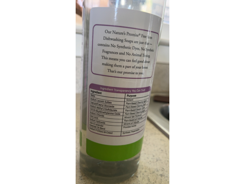 Nature's Promise Powerful Dishwashing Soap, Lilac & Lavender, 24 fl oz/709.8 mL