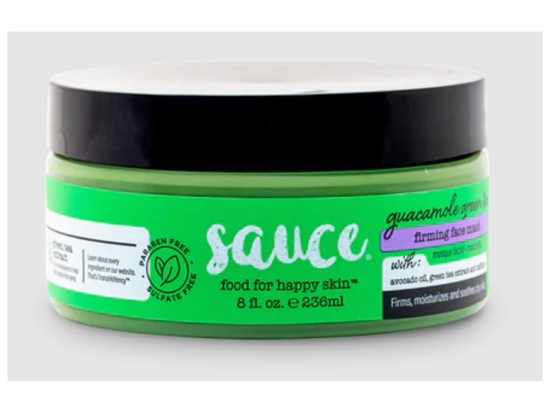 Sauce Firming Face Mask, Guacamole Green Tea, 8 fl oz/236 mL