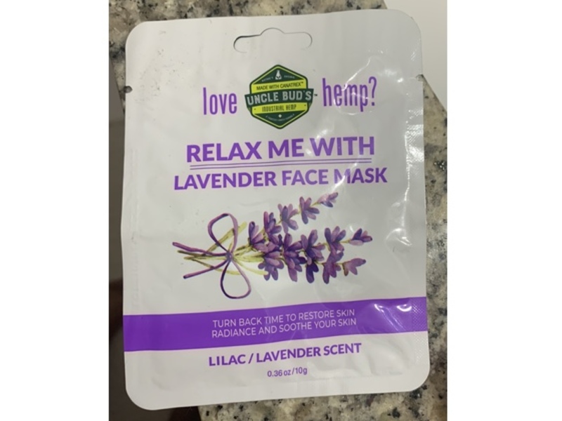 Uncle Bud's Relax Me With Face Mask, Lavender/Lilac, 0.36 fl oz/10 g