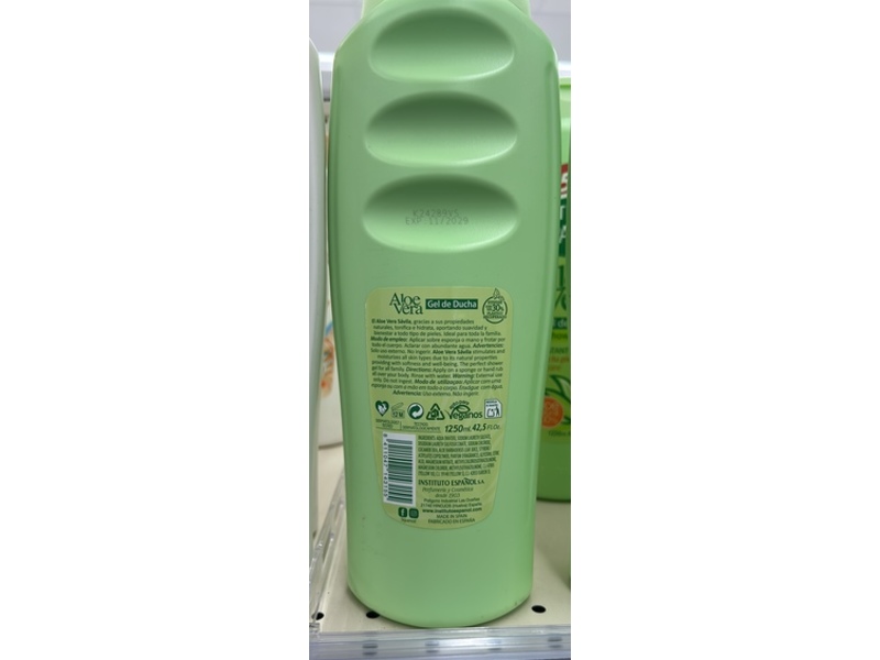 Instituto Espanol Shower Gel, Aloe Vera, 1250 mL