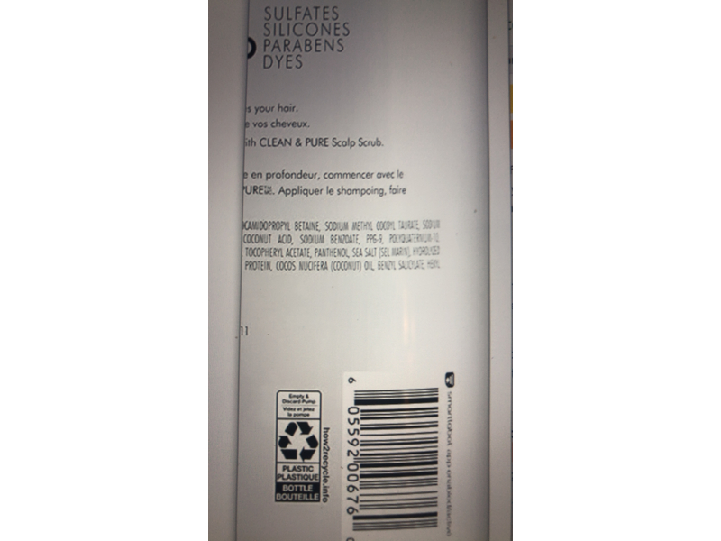 Nexxus Clean & Pure Nourishing Detox Shampoo, Protein Fusion, 33.8 fl oz/1 L