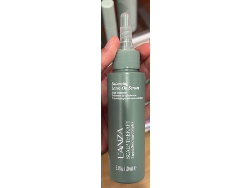L'ANZA Scalp Therapy Balancing Leave-On Scalp Serum, Papaya Soothing Complex, 3.4 fl oz/100 mL