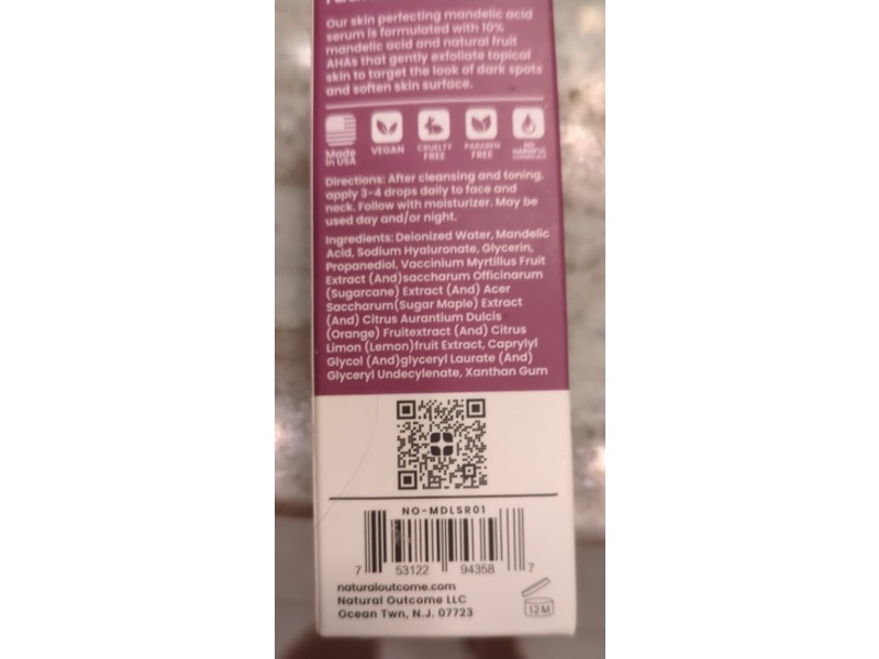 Natural Outcome Mandelic Radiance Serum, 1 oz/30 mL