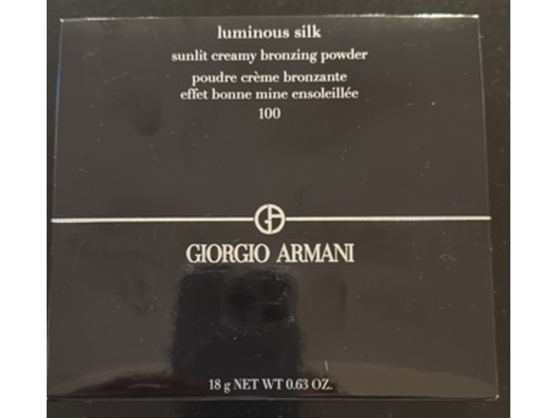 Giorgio Armani Luminous Silk Sunlit Creamy Brozing Powder, 100 Sunkissed Sand, 0.63 oz/18 g