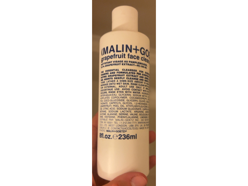 Malin + Goetz Face Cleanser, Grapefruit, 8 fl oz/236 mL