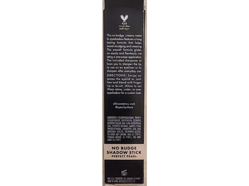 e.l.f. Cosmetics No Budge Shadow Stick, Perfect Pearl, 0.05 oz/1.6 g