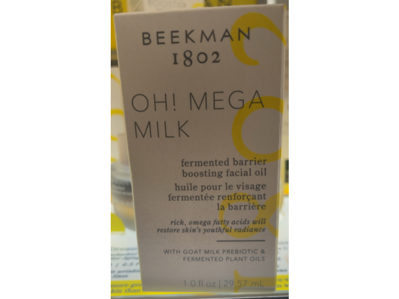 Beekman 1802 Oh! Mega Milk Fermented Barrier Boosting Facial Oil, 1.0 fl oz/29.57 mL