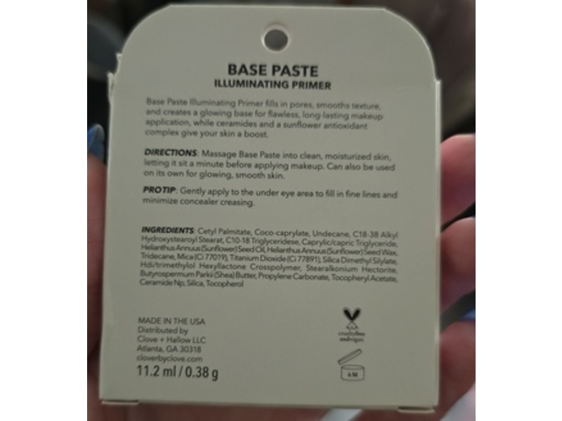 Clover By Clove + Hallow Base Paste Illuminating Primer, 0.38 oz/11.2 mL