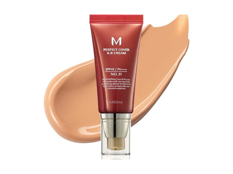 Missha M Perfect Cover BB Cream, SPF 42++, No 31 Golden Beige, 1.69 fl oz/50 mL