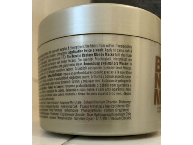 Schwarzkopf Blondme Keratin Restore Blonde Mask, 6.76 fl oz/200 mL