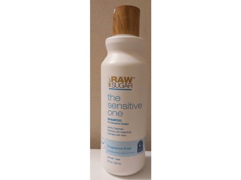 Raw Sugar The Sensitive One Shampoo, Fragrance-Free, 18 fl oz/532 mL