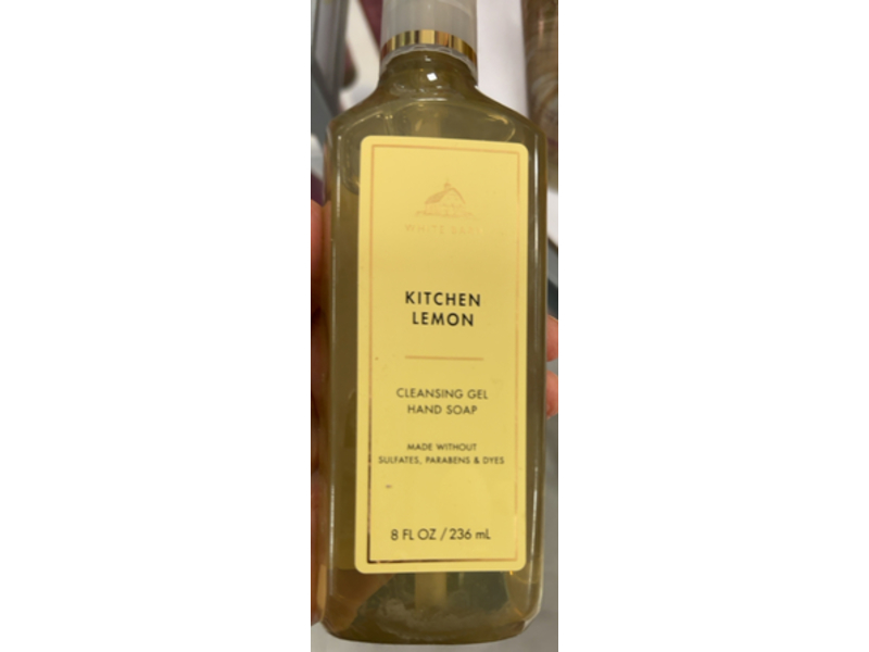 White Barn Cleansing Gel Hand Soap, Kitchen Lemon, 8 fl oz/236 mL, Pack Of 3