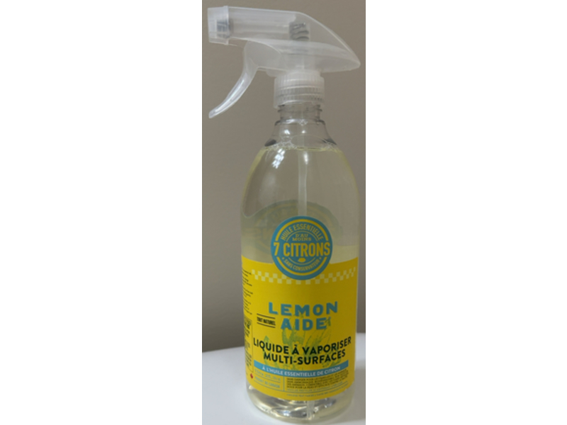 Lemon Aide All Surface Cleaner, Lemon Essential Oil, 25.3 fl oz/750 mL