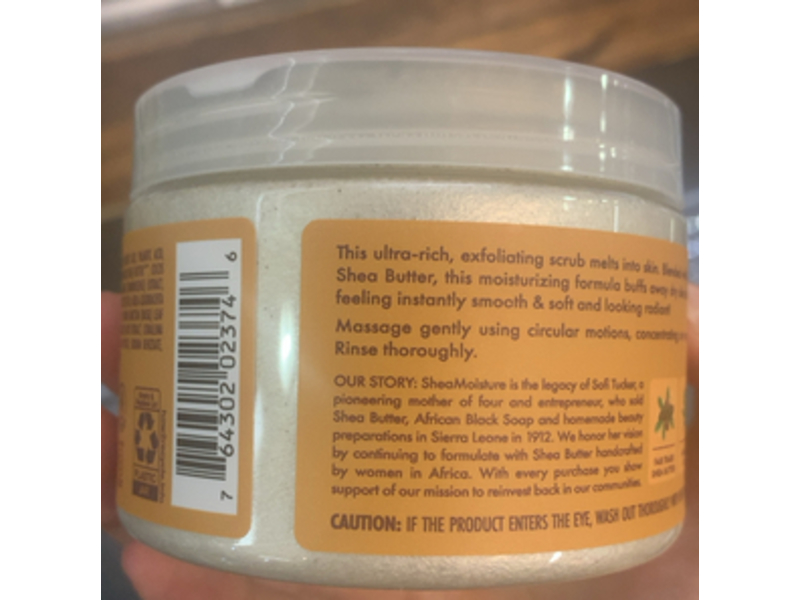 Shea Moisture Moisturizing Creme Body Scrub, Raw Shea Butter, 11.3 oz/320 g