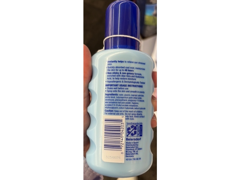 Coppertone After Sun Soothing & Cooling Mist, Aloe Vera & Hyaluronic Acid, 6.7 fl oz/200 mL