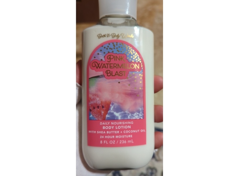 Bath & Body Works Daily Nourishing Body Lotion, Pink Watermelon Blast, Shea Butter + Coconut Oil, 8 fl oz/236 mL
