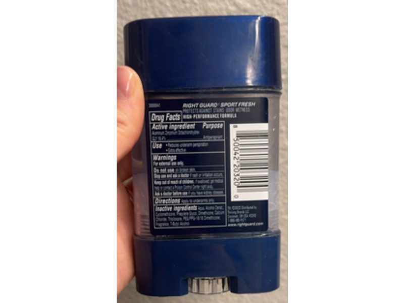 Right Guard Sport Antiperspirant/Deodorant, Fresh, 3.oz/85 g