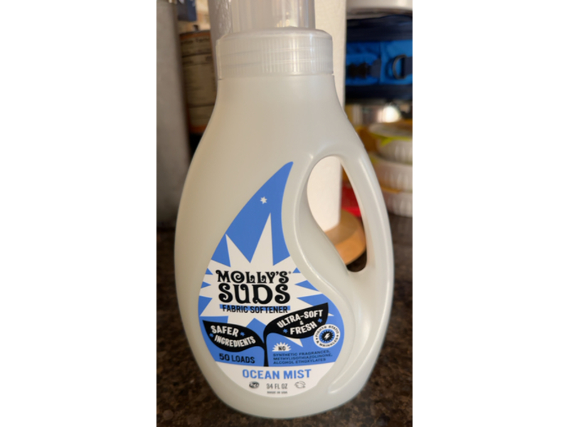 Molly’s Suds Fabric Softener, Ocean Mist, 50 Loads, 34 fl oz