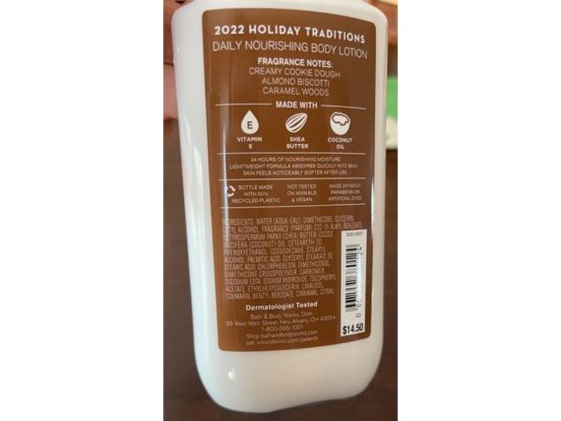 Bath & Body Works Christmas Cookies Body Lotion, Shea Butter + Coconut Oil, 8 fl oz/236 mL