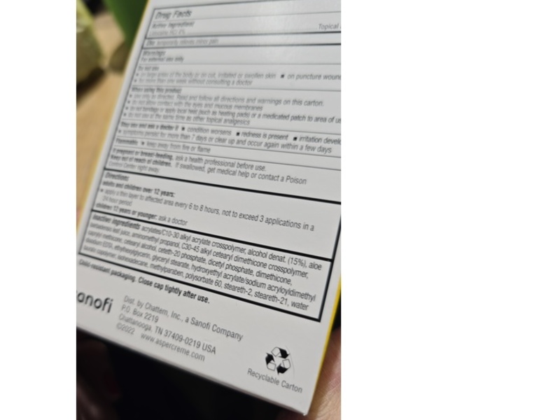 Aspercreme Lidocaine Pain Relief Liquid Roll-On, 1.5 Oz/44.3 mL