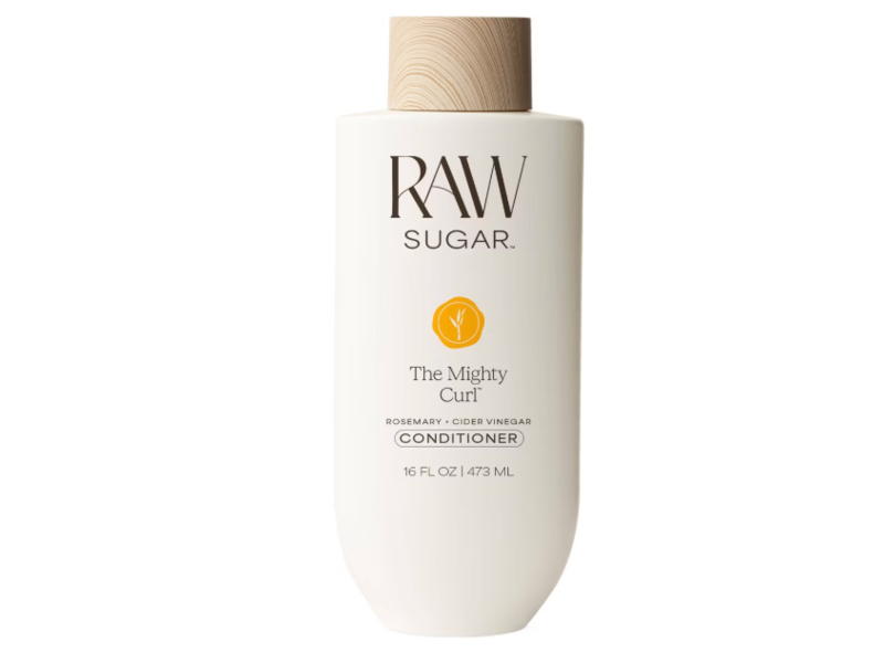Raw Sugar The Mighty Curl Conditioner, Rosemary + Cider Vinegar, 16 fl oz/473 mL