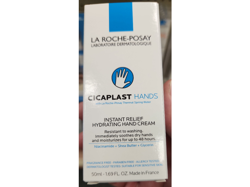 La Roche-Posay Cicaplast Hand Cream, Shea Butter, Niacinamide & Glycerin, 1.69 fl oz/50 mL