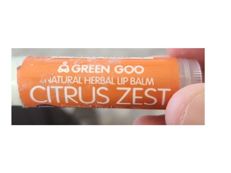 Green Goo Natural Herbal Lip Balm, Citrus Zest, 0.15 oz/4.25 g