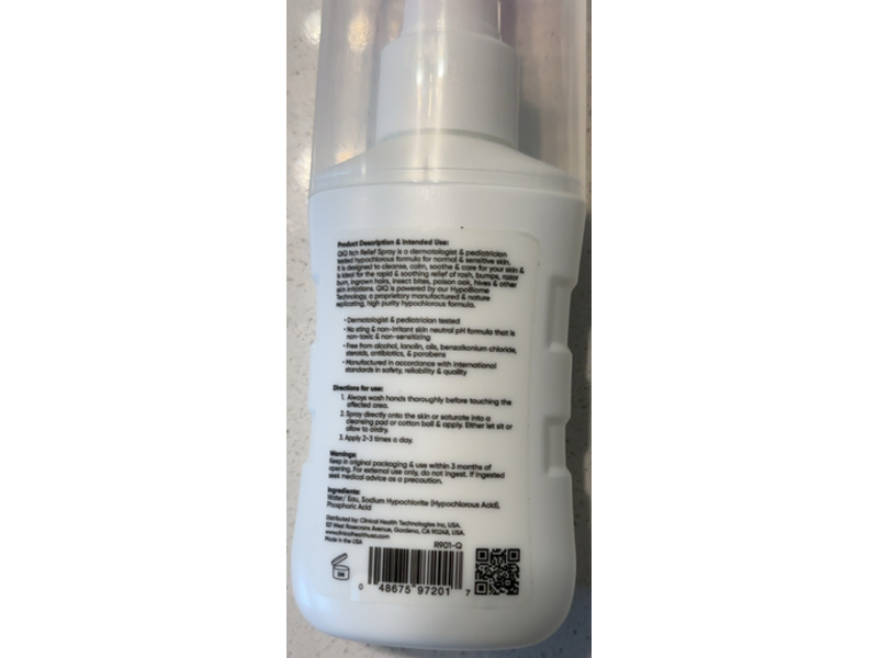 QIQ Itch Relief Spray, 3.4 fl oz/100 mL