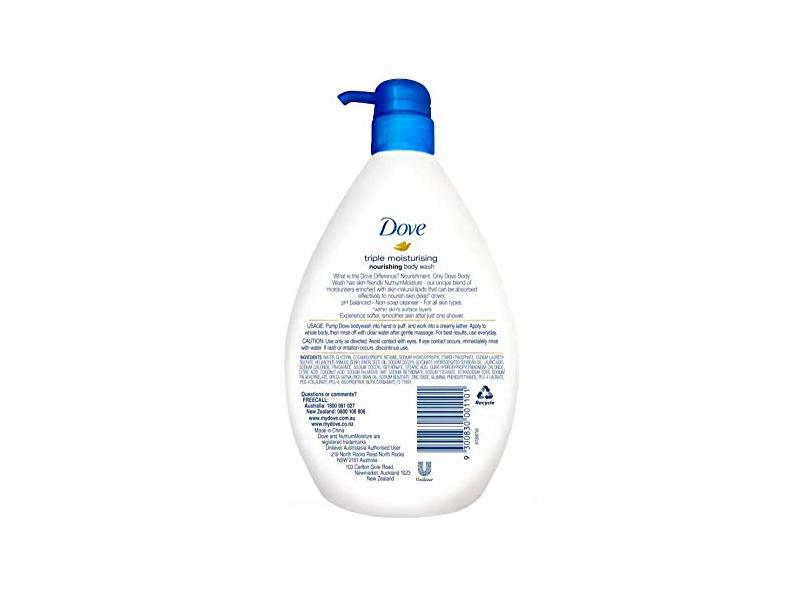 Dove Triple Moisturizing Nourishing Body Wash, 1 L